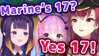 Ina Makes a 'Genius' Pun About Marine's Real Age 【ENG Sub/Hololive】