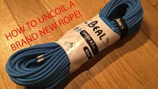 How to uncoil a brand new climbing rope // DAVE SEARLE