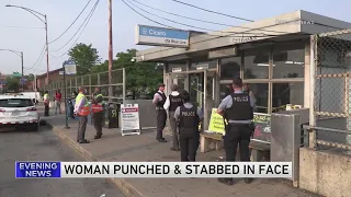 Woman stabbed with own knife while defending herself at CTA Blue Line station