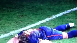 Lesion de Puyol (benfica vs barcelona) 2/10/2012