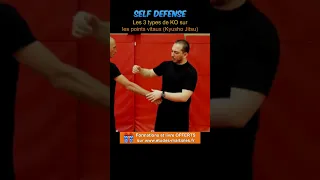 Les 3 types de KO sur les points vitaux (Kyusho Jitsu - Self défense - Combat de rue) #Shorts