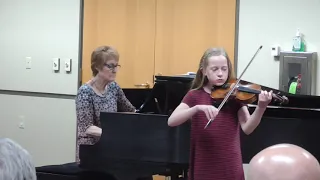 Olivia Nagel Violin Recital - Concerto in A major 1st movement, Mozart (Book 9) - 5/4/19 (Age 11)