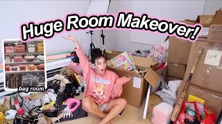 ROOM MAKEOVER: Organizing my bag room! Getting rid of the boxes