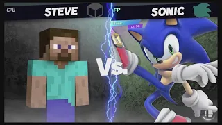 Super Smash Bros Ultimate Amiibo Fights – Steve & Co #23 Steve vs Sonic