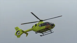 [10-4-2021] Ambulance 05-111 en 05-118 en Lifeliner 3 land en stijgt op vanaf het MST