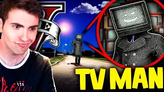 ENCONTRÉ a *TV MAN* en GTA 5 !! 😈😱📺 ¿Quién es?