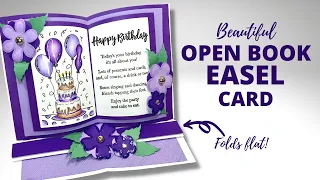 Beautiful Open Book Easel Card!