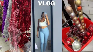 CHRISTMAS DECOR SHOPPING IN JAMAICA (vlog) + haul, wrapping gifts 🎄🎁 | Annesha Adams