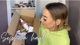 ASMR | sephora holiday savings event haul 2021 (makeup tapping, whisper ramble, etc.)