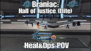 DCUO: Braniac Hall of Justice Elite Solo Elec EOG Spam Heal & DPS POV Main (EU)