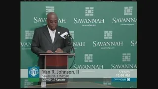 Mayor Van Johnson gives latest COVID-19 update for Savannah
