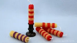 How to Make a Rolled Beeswax "Skinny" Candle | Sophie's World