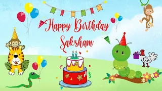 Happy Birthday Saksham Image Wishes Kids Video Animation