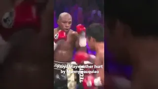 Floyd Mayweather hurt by manny pacquiao