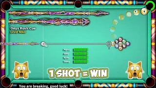 Doing GOLDEN BREAK with Onyx Rush Cue Level Max ( 1 SHOT = WIN ) Gaming With K - 8 Ball Pool