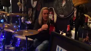 Nicko McBrain Trooper drum cam Rock N Roll Ribs 2017