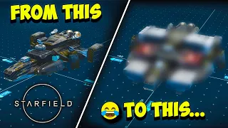 Starfield!! My First Ship Build! Building A Cargo Ship!!