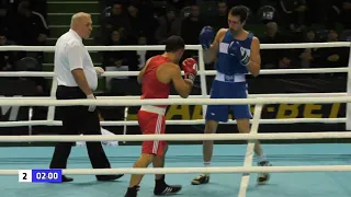 15-11-2019 Georgian Boxing Quarterfinal (75 kg) RED Iago KIZIRIA  Poti VS BLUE Sarmat  TADAEV  Gori.