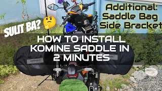 SIDE BRACKET FOR KOMINE SADDLE BAG MOTOR + HOW TO INSTALL IN 2 MINUTES (TAGALOG)