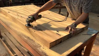 Simple, Novel Woodworking Technology - Skillful Carpenters Create Desks From Used Wood