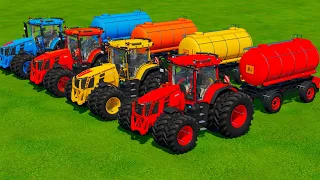 JOHN DEERE vs FENDT vs CLAAS vs VALTRA vs MCCORMICK TRACTORS BATTLE - Farming Simulator 22#4