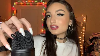 ASMR | Slow/Gentle Mic Scratching, Mouth Sounds, & Hand Sounds w/ ramble