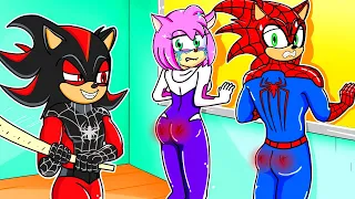 Stop Now SHADOW Black Spider... - What Happened To SONIC And AMY? - My Best Friends Are Superheroes