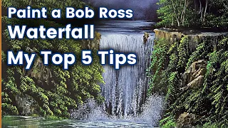 How to Paint a Bob Ross Waterfall by Paul Ranson