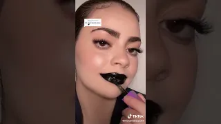 Black lipstick 100 layers🖤🖤          #shorts #youtubeshorts #youtube #makeup #makeupchallenge