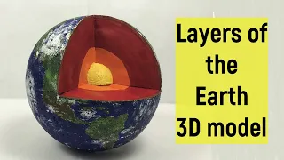 Layers of Earth 3D model for science projects | Earth layers project | Earth layer model making