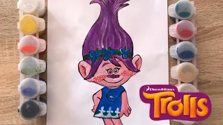 Как Нарисовать Розочку из мультфильма Тролли. How to Draw Poppy from Trolls.