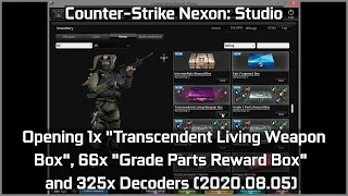 CSN:S - Opening 1x "Living Weapon Box", 66x "Grade Parts Reward Box" and 325x Decoders (2020.08.05)