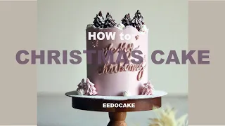 How to make CHRISTMAS CAKE/ 크리스마스 케이크 만들기/ Buttercream Deco Cake/ EEDOCAKE/ 플라워 케이크/ Flower cake