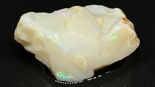 Spotted Color Blotch Rough Unaltered Raw Australian Opal Specimen Collectible