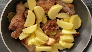 Recette poulet pomme de terre oignon (à la poêle)