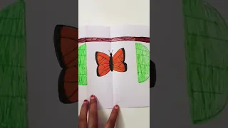 Butterfly and Cocoon Folding Surprise Drawing #creative #art #shorts