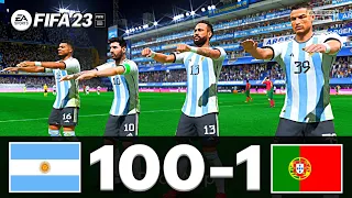 FIFA 23 - MESSI, RONALDO, MBAPPE, NEYMAR, ALL STARS |  ARGENTINA 100 - 1 PORTUGAL