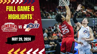 BRGY. GINEBRA SAN MIGUEL vs. MERALCO BOLTS | May 29, 2024 | FULL GAME 6 HIGHLIGHTS