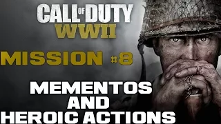 ALL MEMENTOS & HEROIC ACTIONS | Mission #8 Hill 493 | COD WW2 | Call Of Duty WW II