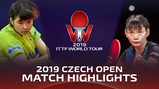 Honoka Hashimoto vs He Zhoujia | 2019 ITTF Czech Open Highlights (R16)