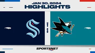 NHL Highlights | Kraken vs. Sharks - January 30, 2024