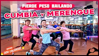 CARDIO Bailando CUMBIA y MERENGUE 🔥 Zumba QUEMA GRASA Tercera edad