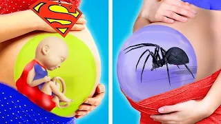 WHAT IF SUPERHEROES WERE PREGNANT || Awkward Moments by Kaboom Zoom Cool