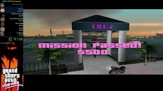 GTA: Vice City any% speedrun in 57:12 (mixed green pepper with int'l gta-vc.exe proof of concept)