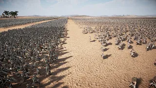 100,000 Elves Spearman Vs 300,000 Egyptian Warriors | Ultimate Epic Battle Simulator 2 | UEBS2