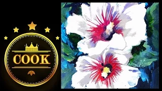 How to Paint White Hibiscus Flowers with Ginger Cook