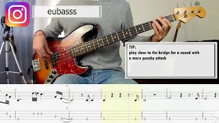 Queen - Face It Alone BASS COVER + PLAY ALONG TAB + SCORE