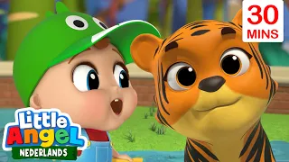 Dieren in de dierentuin! | Little Angel | Moonbug Kids Nederlands - Kindertekenfilms