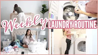 MY WEEKLY LAUNDRY ROUTINE | LAUNDRY ROUTINES 2019 | CLEAN WITH ME 2019