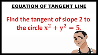 POLYNOMIAL CURVES || EQUATION OF TANGENT LINE TO THE CIRCLE